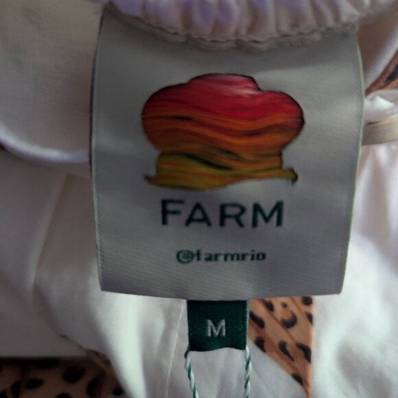 Farm Rio Leopard Shell Midi Dress, Size Medium, 100% Cotton, New with Tags - Picture 9 of 9